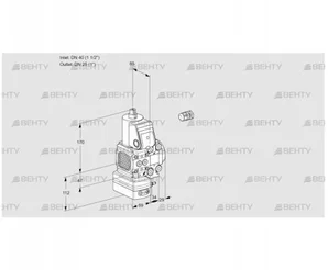 VAH2E40R/25R05FHEVWR/PP/PP (88102495) Клапан с регулятором расхода Kromschroder