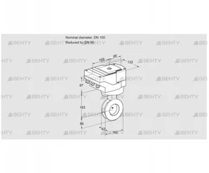 IBAF100/80Z05/20-60W3E (88302179) Дроссельная заслонка Kromschroder