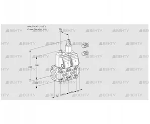 VCS3E40R/40R05NLWR3/PPPP/PPPP (88103745) Сдвоенный газовый клапан Kromschroder