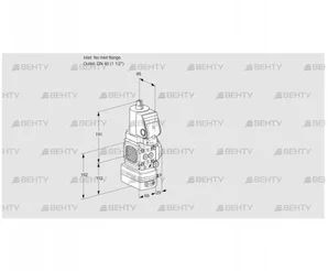 VAD2T-/40N/NQGR-100A (88033091) Газовый клапан с регулятором давления Kromschroder