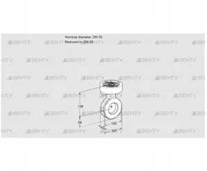 BVGF50/40W05 (88300049) Дроссельная заслонка Kromschroder