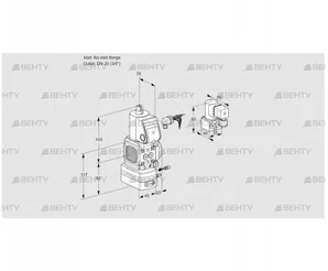 VAG1-/20R/NWAE (88016078) Газовый клапан с регулятором соотношения Kromschroder