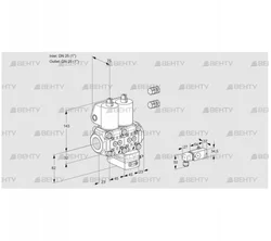 VCG1E25R/25R05NGEWL3/PP-4/MMMM (88107073) Клапан с регулятором соотношения Kromschroder