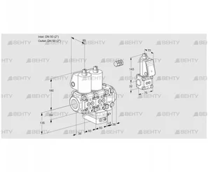 VCG3E50R/50R05NGEVWL/PPBS/PPPP (88107541) Клапан с регулятором соотношения Kromschroder