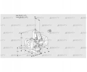 VAG2E40F/40F05GEVWR/PP/PP (88100647) Газовый клапан с регулятором соотношения Kromschroder