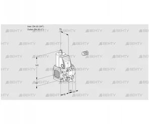 VAS1E20R/25R05FNVWR/PP/PP (88102425) Газовый клапан Kromschroder