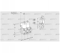 VCS2E25R/25R05NNWL3/PPZS/PPPP (88102985) Сдвоенный газовый клапан Kromschroder