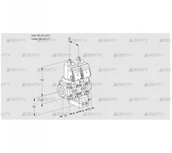 VCG1T20N/25N05NGAQGR/PPPP/PPPP (88105630) Клапан с регулятором соотношения Kromschroder