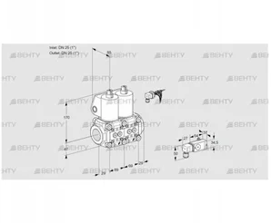 VCS2E25R/25R05NNWL3/PPPP/-4PP (88104177) Сдвоенный газовый клапан Kromschroder