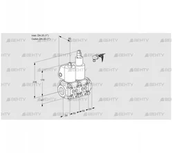 VCS2E25R/25R05NLWL/PPPP/PPPP (88101148) Сдвоенный газовый клапан Kromschroder