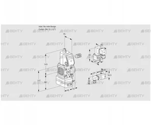 VAD1-/15R/NW-25B (88001577) Газовый клапан с регулятором давления Kromschroder