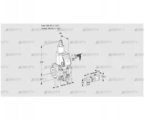 VAS240R/LW (88012113) Газовый клапан Kromschroder