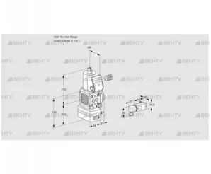 VAD2-/40R/NW-100A (88005805) Газовый клапан с регулятором давления Kromschroder