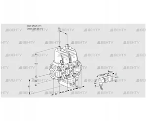 VCG1T25N/25N05NGNVQSR/2-PP/PPPP (88106515) Клапан с регулятором соотношения Kromschroder