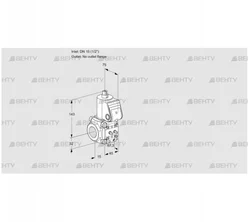 VAS1T15/-N/NQ (88012232) Газовый клапан Kromschroder