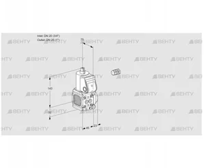 VAS1E20R/25R05FNWR/PP/PP (88102408) Газовый клапан Kromschroder