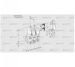 VCS1E20R/20R05NNWGR8/MMMM/PPZS (88106011) Сдвоенный газовый клапан Kromschroder