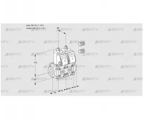 VCS2E32R/32R05NNWR3/PPPP/PPPP (88100806) Сдвоенный газовый клапан Kromschroder