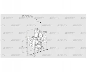 VAD240F/NW-25A (88021374) Газовый клапан с регулятором давления Kromschroder