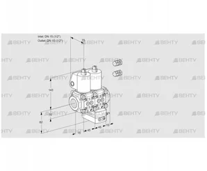 VCD1E15R/15R05ND-100WL3/PPPP/PPPP (88104046) Регулятор давления Kromschroder