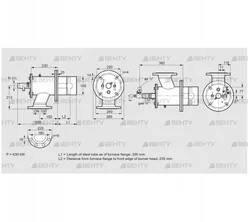 ZIO 165HML-300/235-(34)D (84246033) Газовая горелка Kromschroder