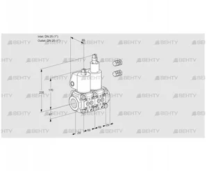 VCS2E25R/25R05NLWL3/PPPP/PPPP (88105985) Сдвоенный газовый клапан Kromschroder