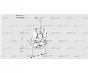 VCS2E25R/25R05NNWSR/PPPP/PPPP (88100410) Сдвоенный газовый клапан Kromschroder