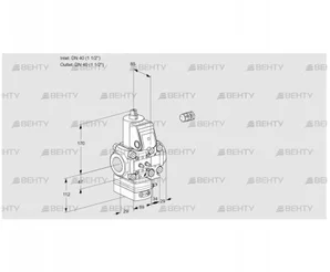 VAH2E40R/40R05HEVWR/MM/PP (88100035) Клапан с регулятором расхода Kromschroder