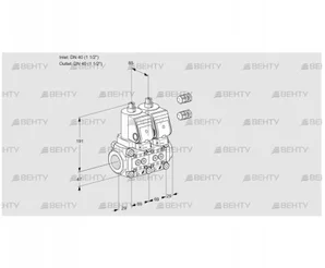 VCS2E40R/40R05NNWGR3/PPPP/PPPP (88103929) Сдвоенный газовый клапан Kromschroder