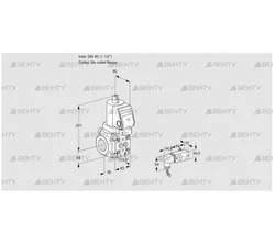 VAS3T40/-N/NQGR (88028607) Газовый клапан Kromschroder