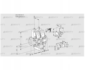 VCH1E25R/25R05NHEVWR/4-PP/2-BY (88102884) Клапан с регулятором расхода Kromschroder