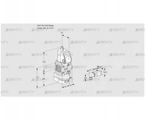 VAD1-/15R/NW-100B (88024777) Газовый клапан с регулятором давления Kromschroder