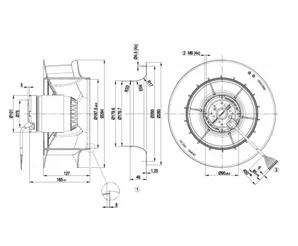 Центробежный вентилятор ebmpapst R2D280RB0601