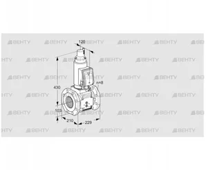 VAS8T100A05LQGRB/PP/PP (88204246) Газовый клапан Kromschroder