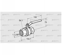 AKT 40TN88 (03152312) Запорный кран Kromschroder