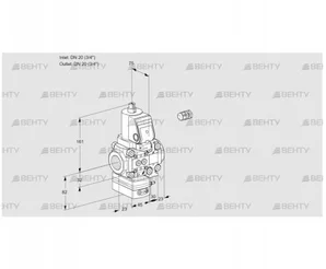 VAH1E20R/20R05HEVWSR/PP/PP (88107537) Клапан с регулятором расхода Kromschroder