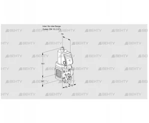 VAS1T-/15N/NQGR (88028714) Газовый клапан Kromschroder