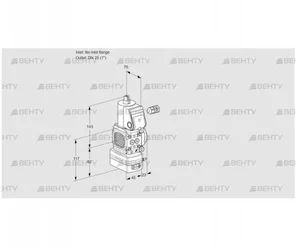 VAD1-/25R/NW-50A (88006860) Газовый клапан с регулятором давления Kromschroder