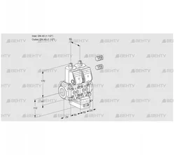 VCG2E40R/40R05NGEQR3/PPPP/PPPP (88100482) Клапан с регулятором соотношения Kromschroder