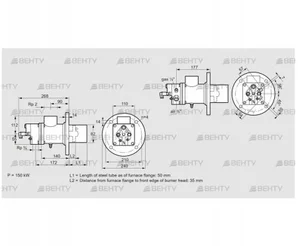 BIO 80RBL-50/35-(11)E (84021010) Газовая горелка Kromschroder