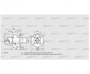 BIO 65RB-400/285-(37)EB (84099571) Газовая горелка Kromschroder