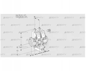 VCG2E40R/40R05NGEVWR/PPPP/PPPP (88103411) Клапан с регулятором соотношения Kromschroder