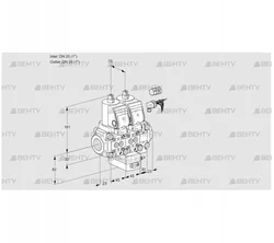 VCH1E25R/25R05NHEVWGR8/PPPP/PPPP (88103138) Клапан с регулятором расхода Kromschroder