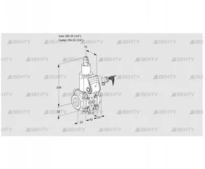 VAS120R/LQ (88003044) Газовый клапан Kromschroder