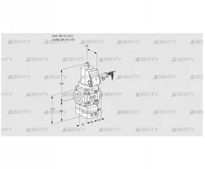 VAD115R/NWSR-100B (88017053) Газовый клапан с регулятором давления Kromschroder