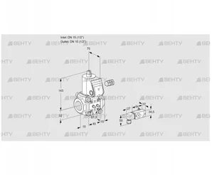 VAS115R/NW (88007010) Газовый клапан Kromschroder