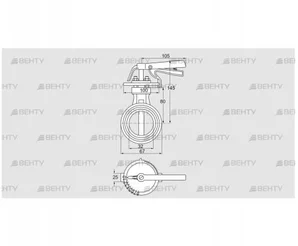 DKR 32Z03H100D (72702040) Дроссельная заслонка Kromschroder