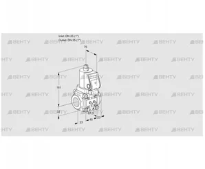 VAS1T25N/NQGR (88004616) Газовый клапан Kromschroder