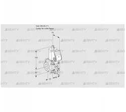 VAS1T25/-N/NQ (88004756) Газовый клапан Kromschroder