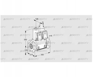 VCS8T100A05NLQRB/PPPP/PPPP (88202849) Сдвоенный газовый клапан Kromschroder